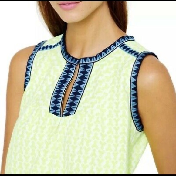 J Crew Shift Dress Neon Arrow Print - Picture 6 of 6